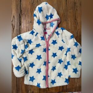 Cozy Star Print Fleece Hoodie